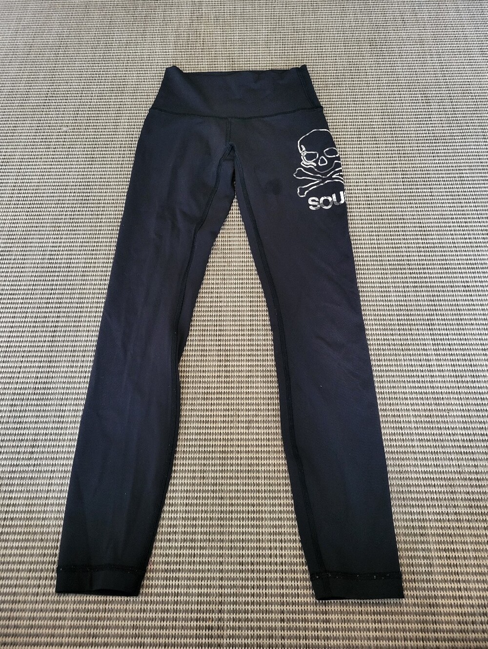Lululemon SoulCycle Wunder Under HR 7/8 Tight 25" Black Skull Leggings 2